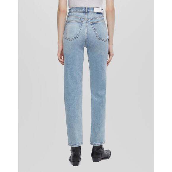 NEW REDONE 70S Ultra High Rise STOVE PIPE Women Blue Jeans Size 25 - Picture 3 of 16